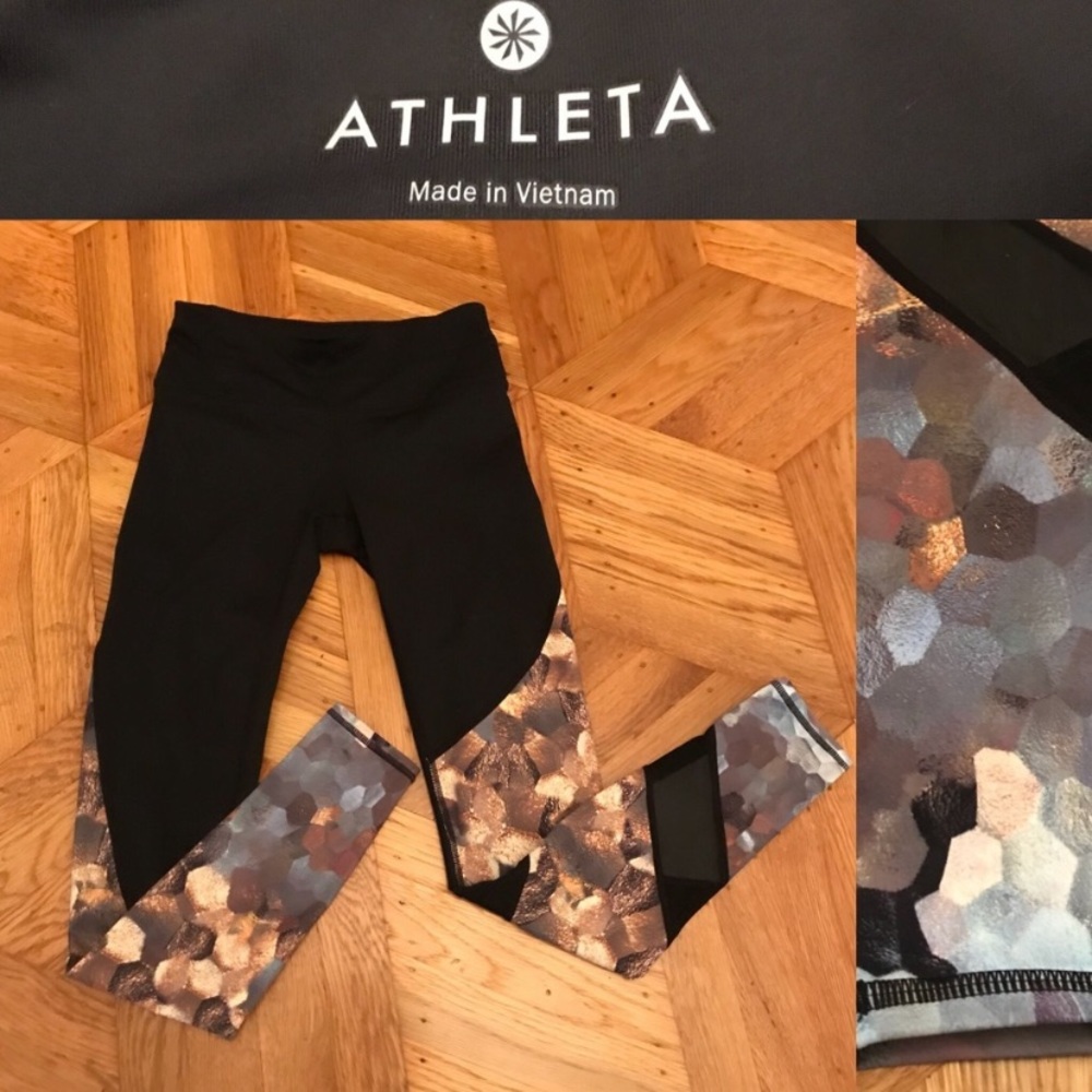 Unique Athleta Copper Patchwork Leggings - image 1